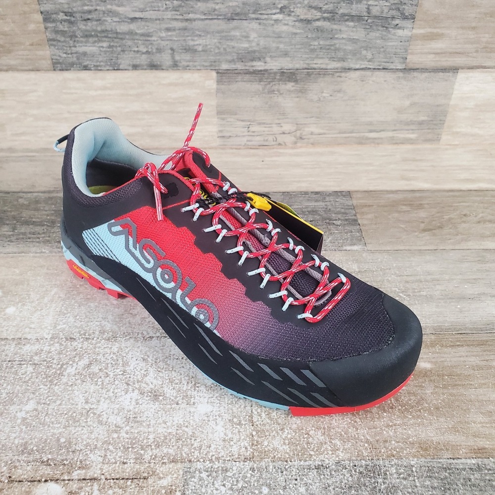 Asolo Eldo GV Womens Approach Shoes Sz 7.5 Celadon Poppy Red Hiking Waterproof